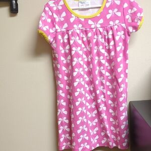 Hanna Andersson Pink and White Butterfly Nightgown